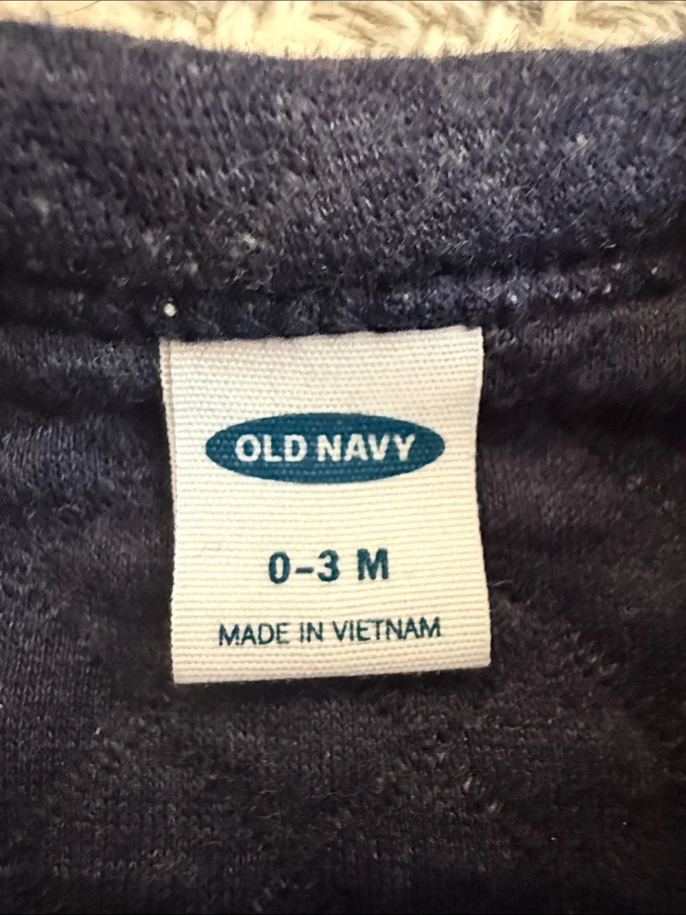 Old Navy Quilted Navy Footed One-Piece